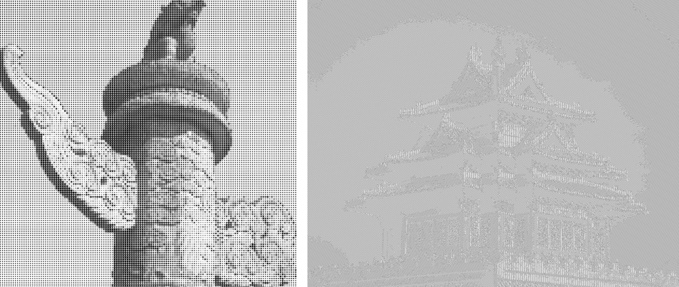 圖像折光與掛網示意圖